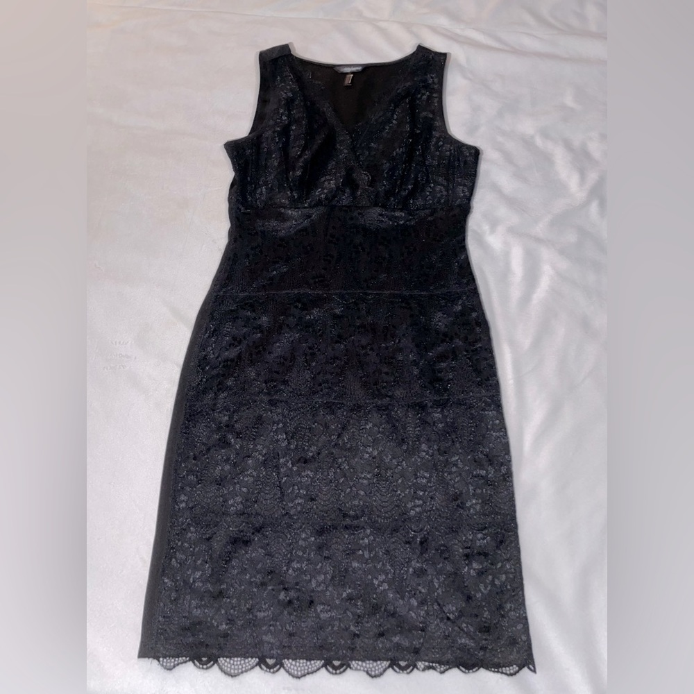 black dress barely worn. textured.